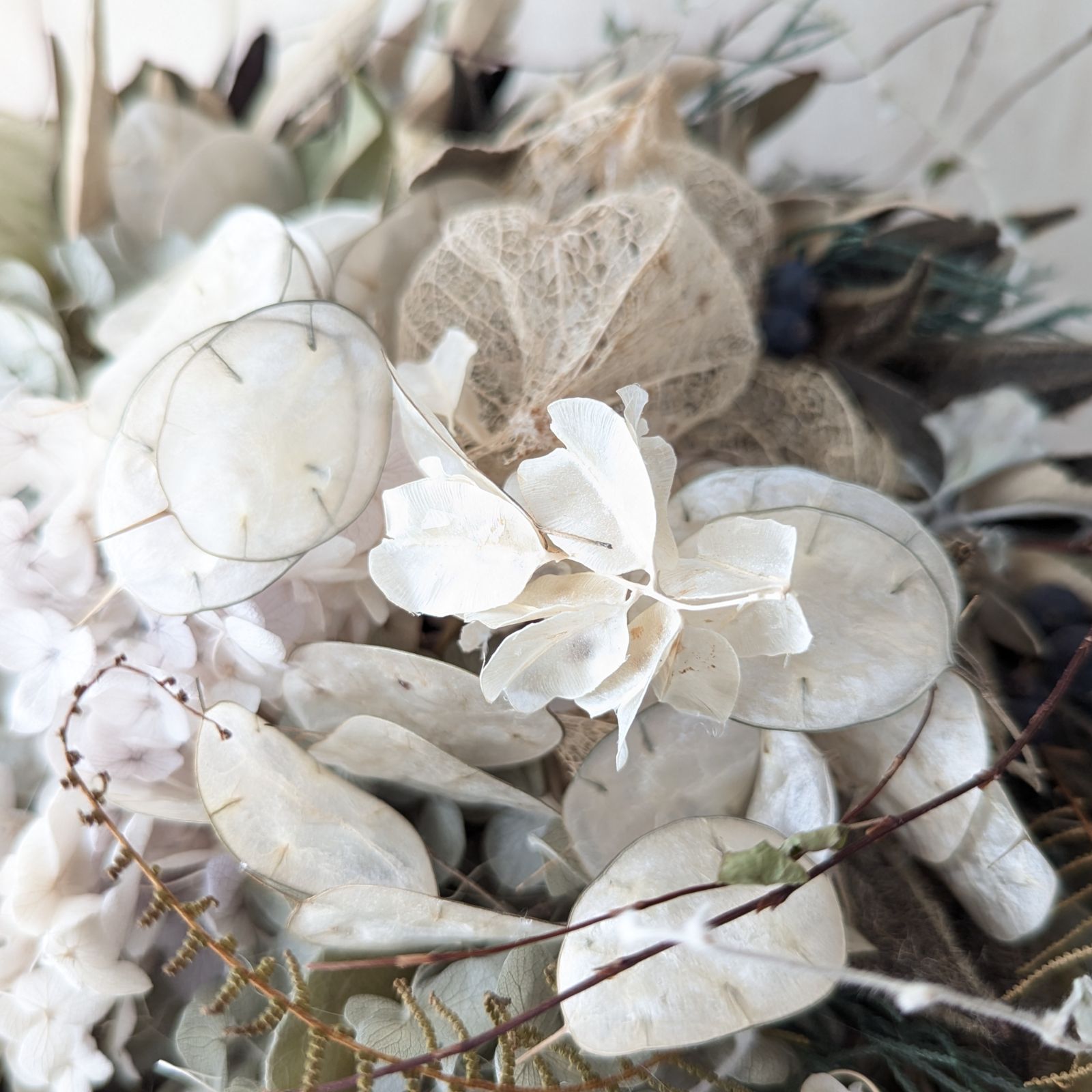 専用Wedding&Interior＊くすみ系白グリーンドライフラワーブーケ