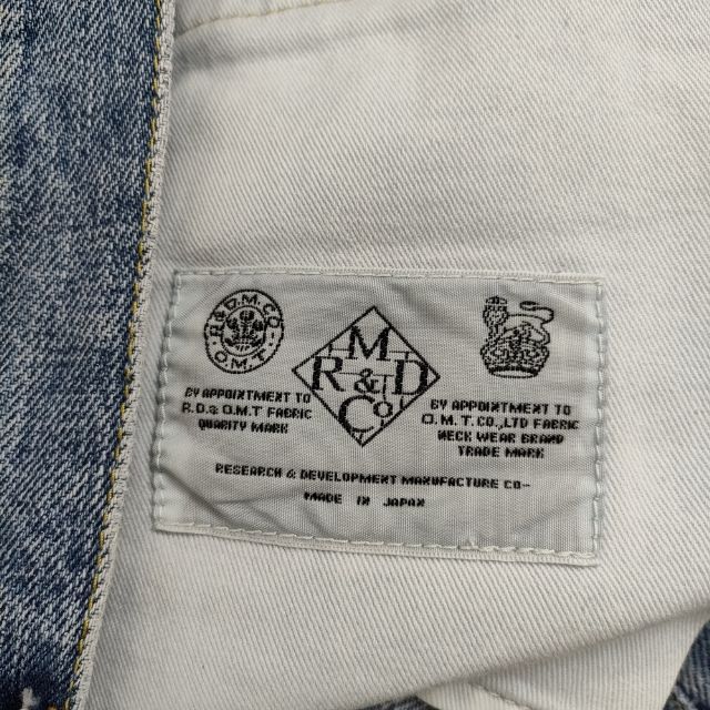 R&D.M.Co- ジーンズ S 加工 セルビッジストレート デニムパンツ ライト  