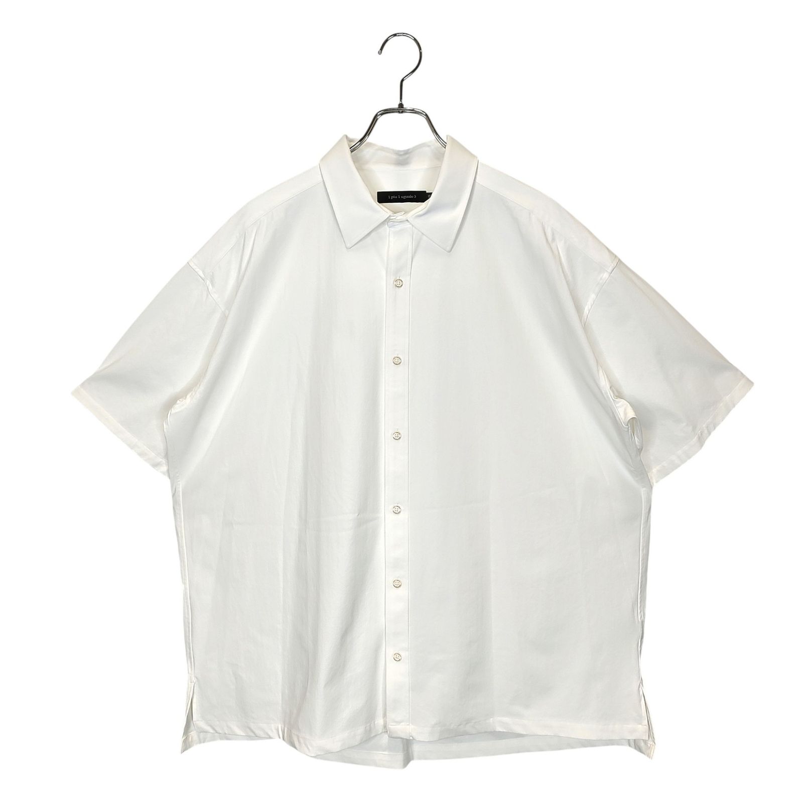 1PIU1UGUALE3 ウノピゥウノウグァーレトレ S|S BIG SHIRTS オーバーサイズ 半袖 シャツ MRS183 NYU112 8 XXXL ホワイト メンズ