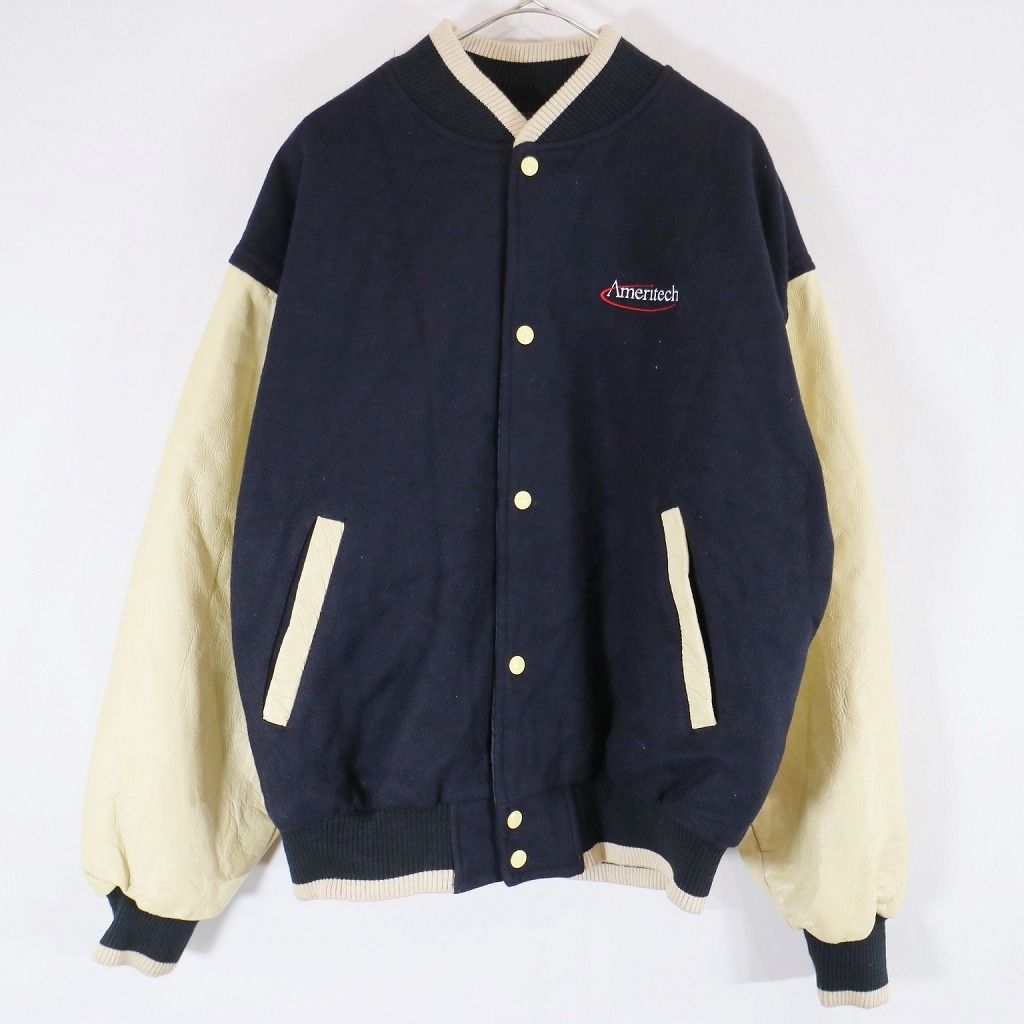 90年代 USA製 MV SPORT Ameritech スタジアムジャケット バーシティ 