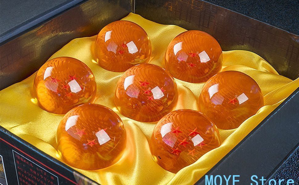 ７個セット 龍球 ドラゴンボール 樹脂ガラスボール 神龍召喚 コスプレ用 小道具 7.6cm アニメ半透明ボール 楽しみグッズ ドラゴンボールクリスタルボールd