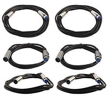 Your Cable Store XLR マイクケーブルキット 6フィート 10フィート 2本 15フィート XLRパッチケーブル2本