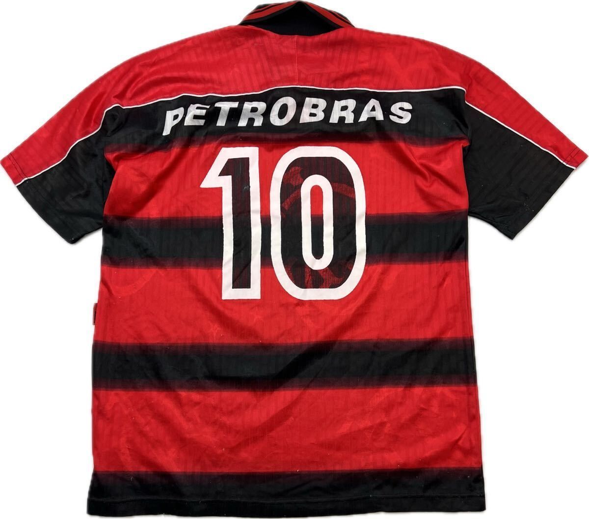 90s UMBRO アンブロ CR フラメンゴ ブラジル ユニフォーム ゲームシャツ 半袖 レッド ブラック XL 春夏 サッカー フットサル DD280