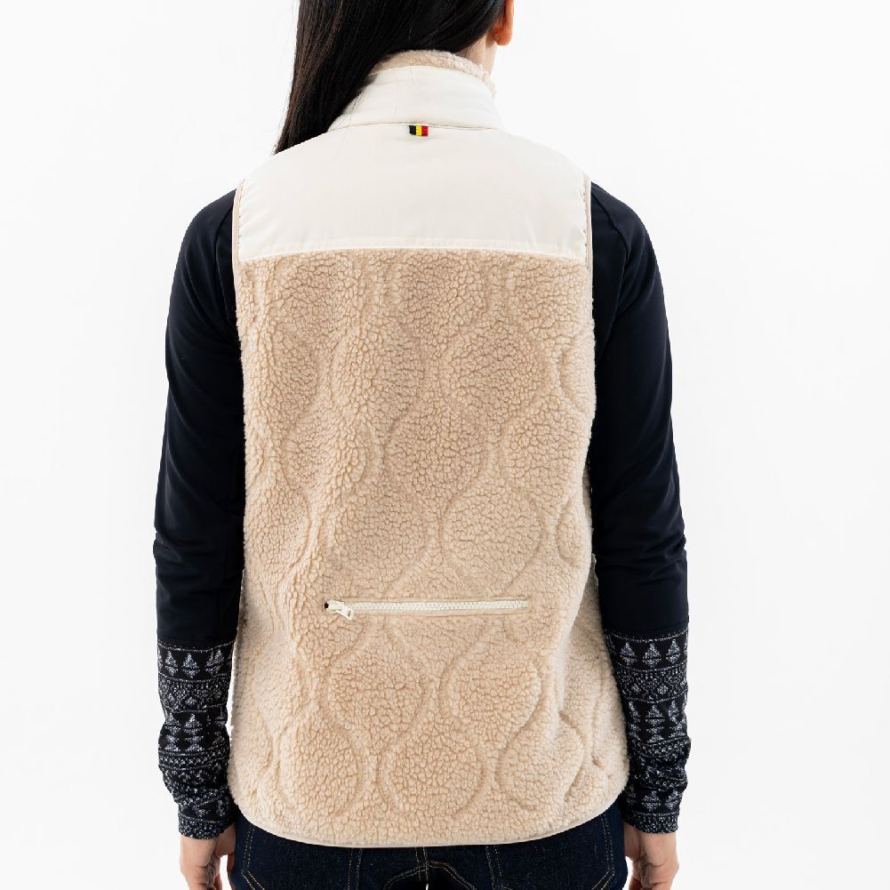 海外コンビニコラボ公式限定商品 カペルミュール Ｍ Ｌサイズ キルティングボアベスト アイボリー kpvt002 【大特価】