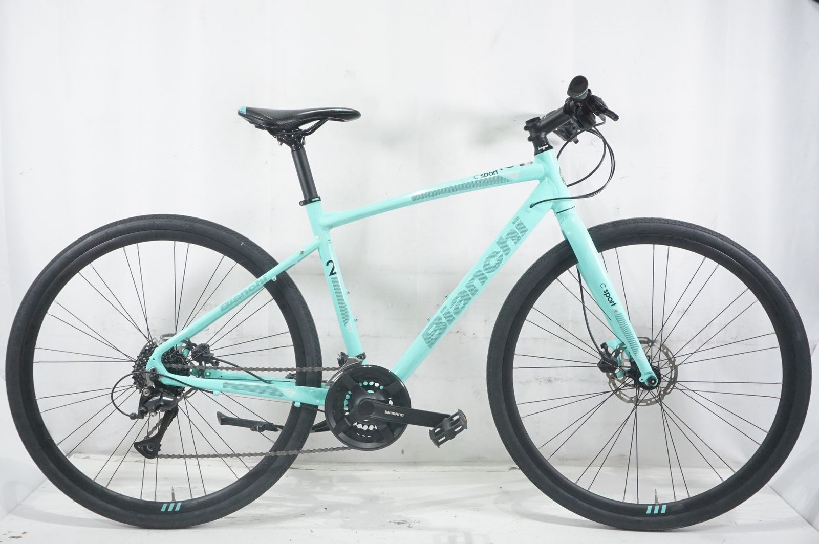 J001 ☆それなりの使用感有り☆クロスバイク☆Bianchi☆ROMA2☆2✕8段