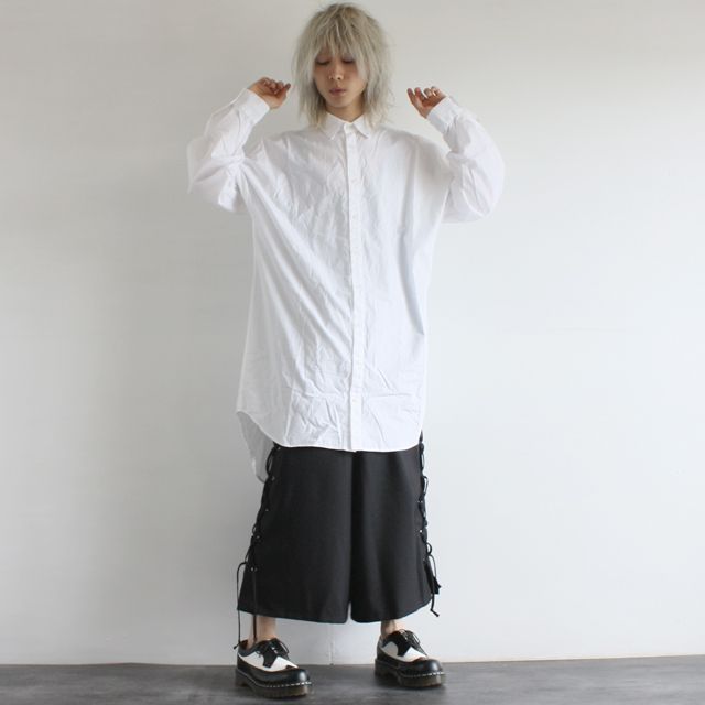 ワッシャー加工ドロップショルダーオーバーシャツ
