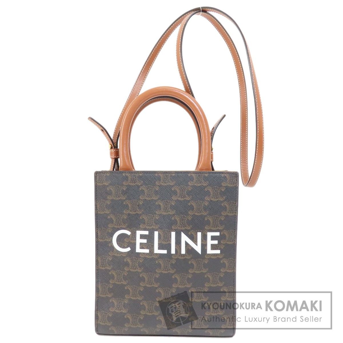 CELINE セリーヌ ミニバーティカル トリオンフ ハンドバッグ PVC レディース