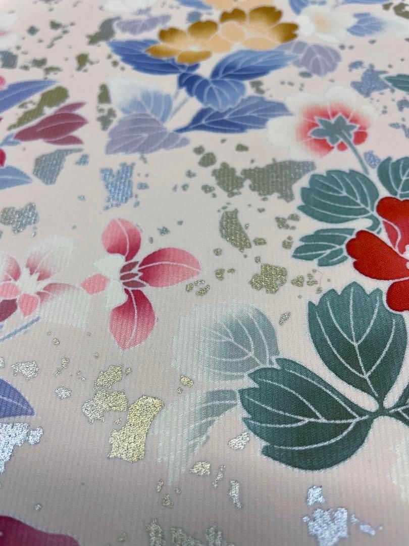 付け下げ 金銀彩 紋意匠 手描 正絹 反物 - メルカリ