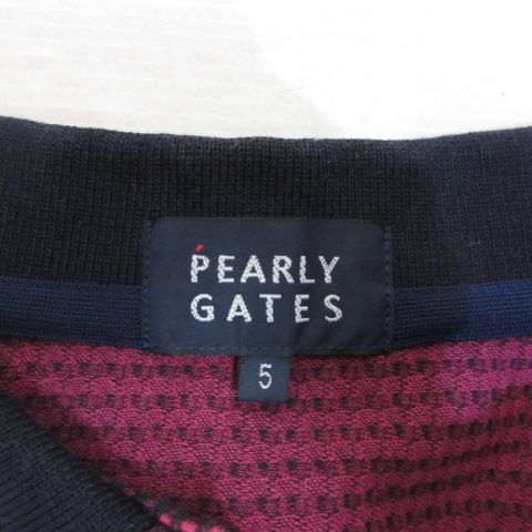 PEARLY GATES チェック柄 半袖ポロシャツ 新品 パーリーゲイツ PEARLY GATES ゴルフウェア 半袖 ポロシャツ 5