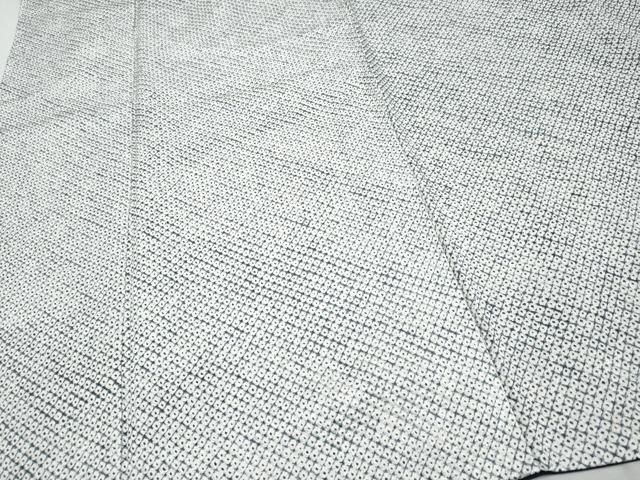 平和屋着物○本疋田絞り 小紋 市松文様 黒地 正絹 逸品 AAAQ0472np 平和屋