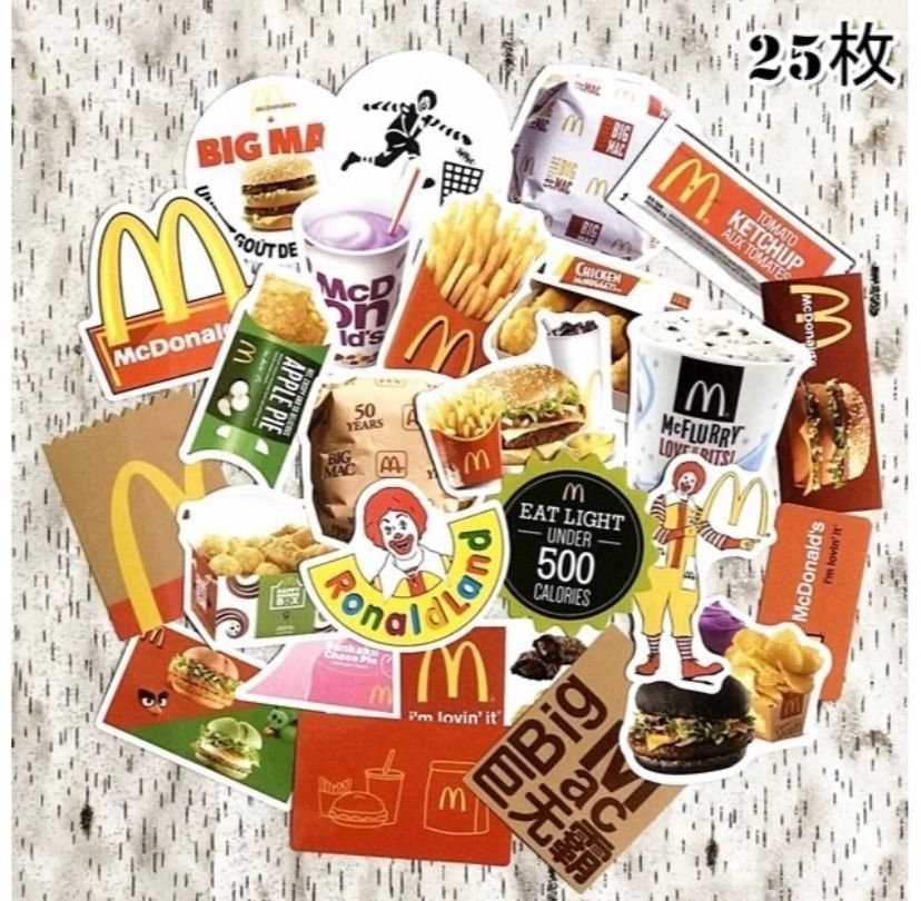 バラ売り可】マクドナルド 店舗用 500枚 ビッグサイズ ロールステッカー