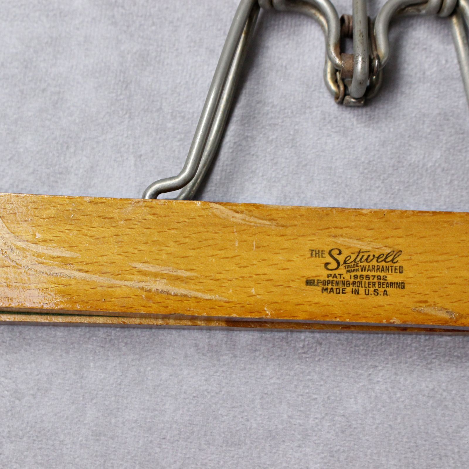 ビンテージ USA製 SETWELL パンツ ズボン吊りハンガー アンティーク