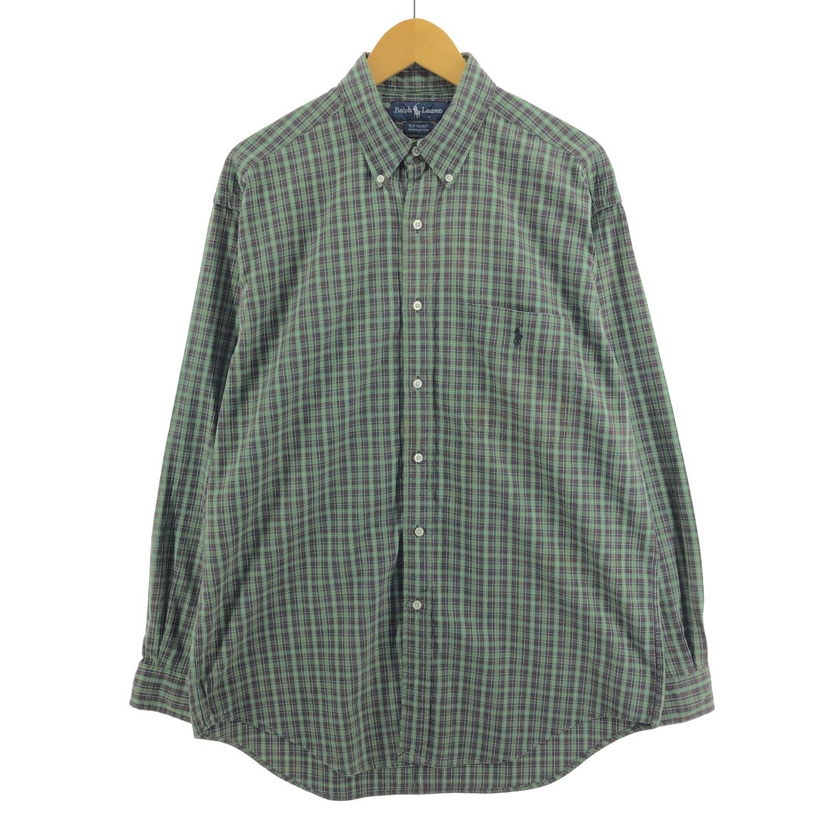 古着 ラルフローレン Ralph Lauren BIG SHIRT 長袖 ボタンダウン 