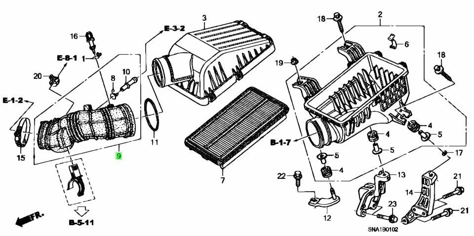 HONDA ホンダ 純正 シビック FD2 TYPE-R タイプR エアインテークパイプ チューブASSYエアフロー セット パーツ エンジン タイヤ バンパー 検索 マフラー