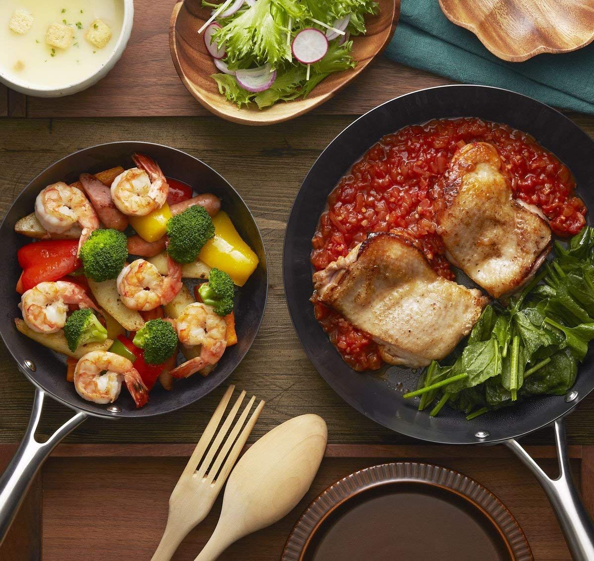  商品 ビタクラフト スーパー 鉄 炒め鍋 ウォックパン 33 cm ブラック フライパン 鍋 グリル