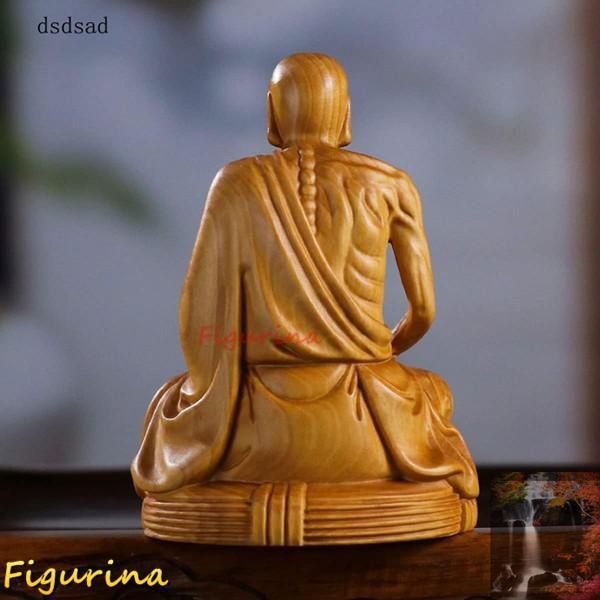 少林寺 十八の羅漢之一 高級天然ツゲ木彫り 置物 坐禅 座禅 瞑想 仏陀