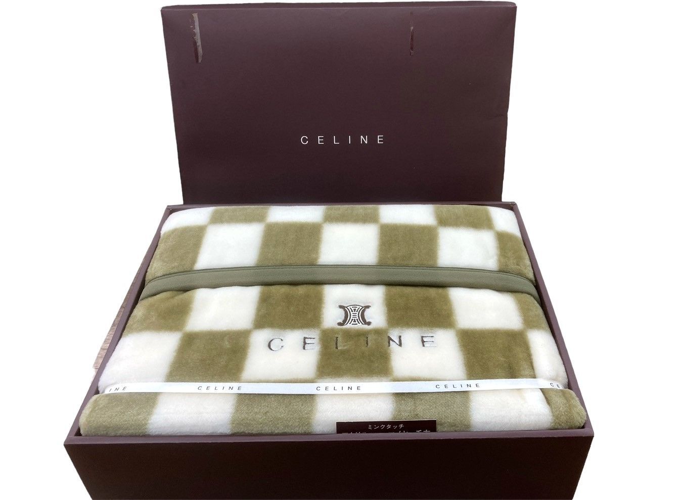 CELINE セリーヌ シルキータッチ 綿毛布 ベージュ CL1540