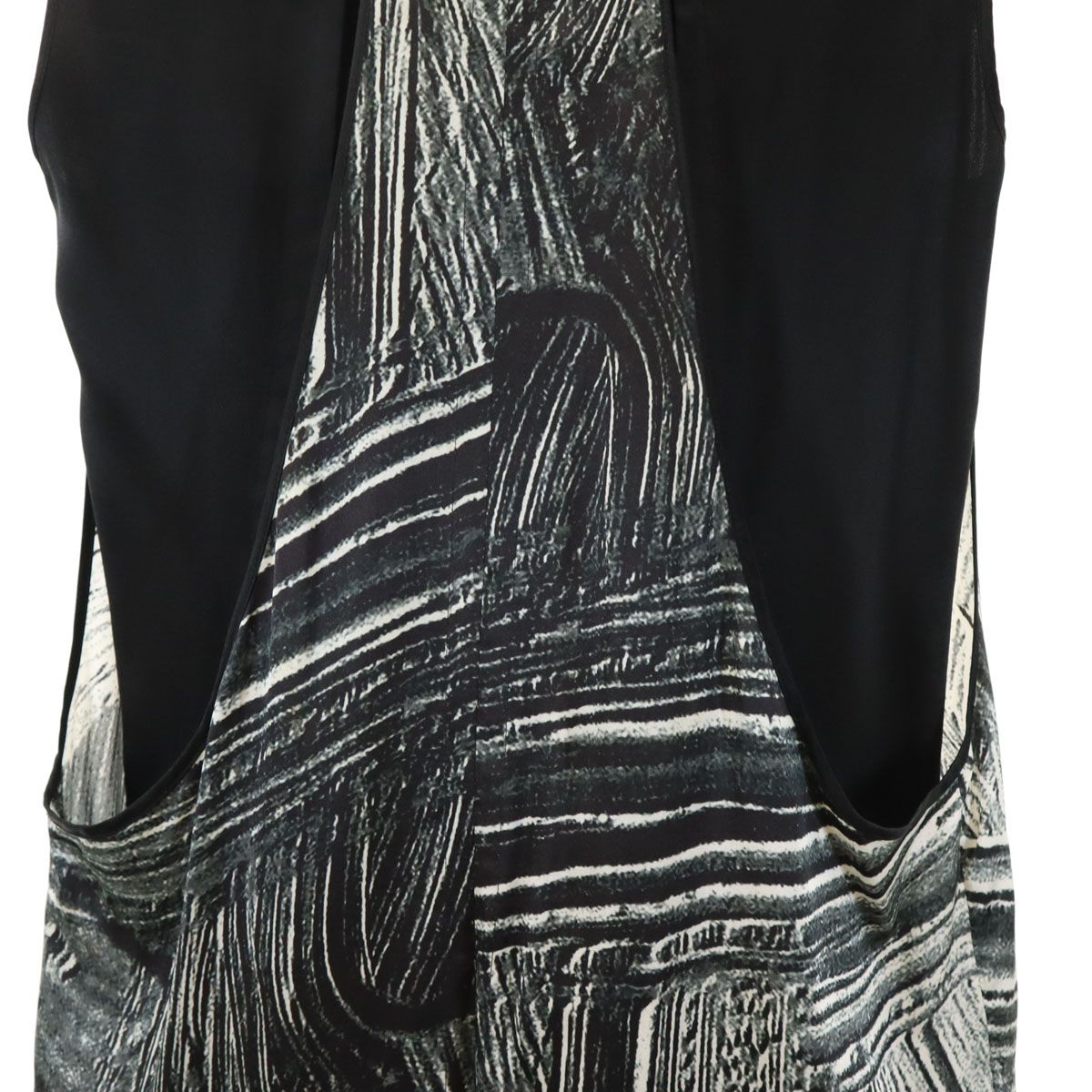 Helmut Lang / ノースリーブワンピース/2/シルク/BLK/総柄/16-5105139 HELMUT LANG ヘルムートラング シルク 総柄 ノースリーブ ワンピース S