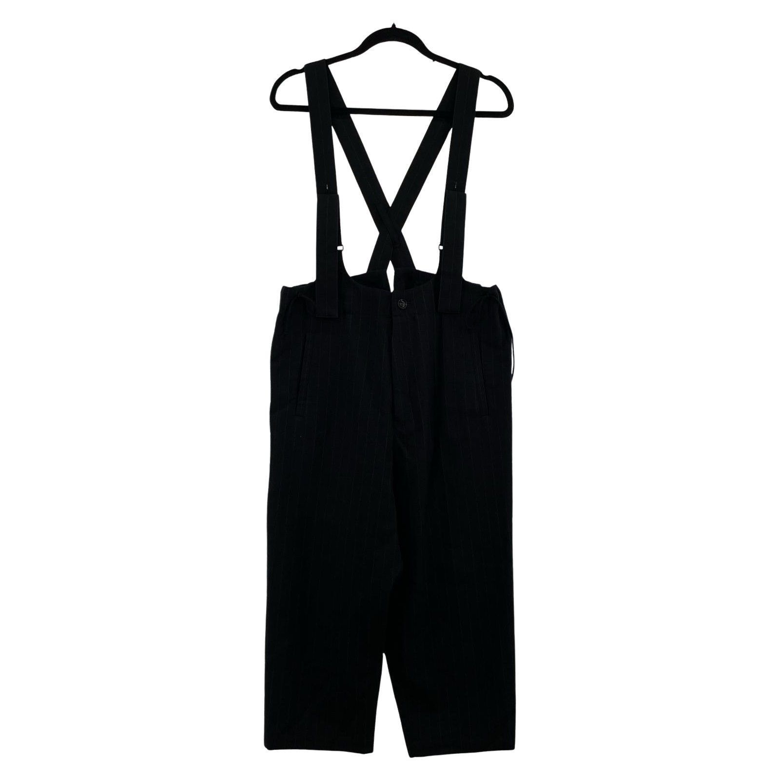 Y s パンツ サスペンダーパンツ ピンストライプパンツ