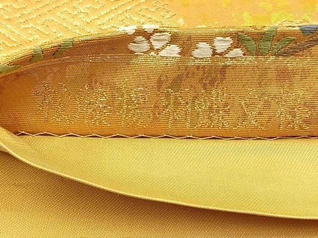 平和屋着物◎六通柄袋帯 唐織 松藤揚羽蝶文様 金銀糸 引箔 正絹