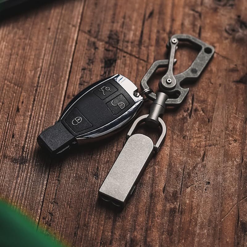 彡KeyUnity KA25L ホイッスル 笛 チタン製 頑丈 アウトドア 防災 緊急 登山 EDC ラウド シグナル 130dB 屋外 キャンプ ハイキング ネックレス Lサイズ シルバー 1