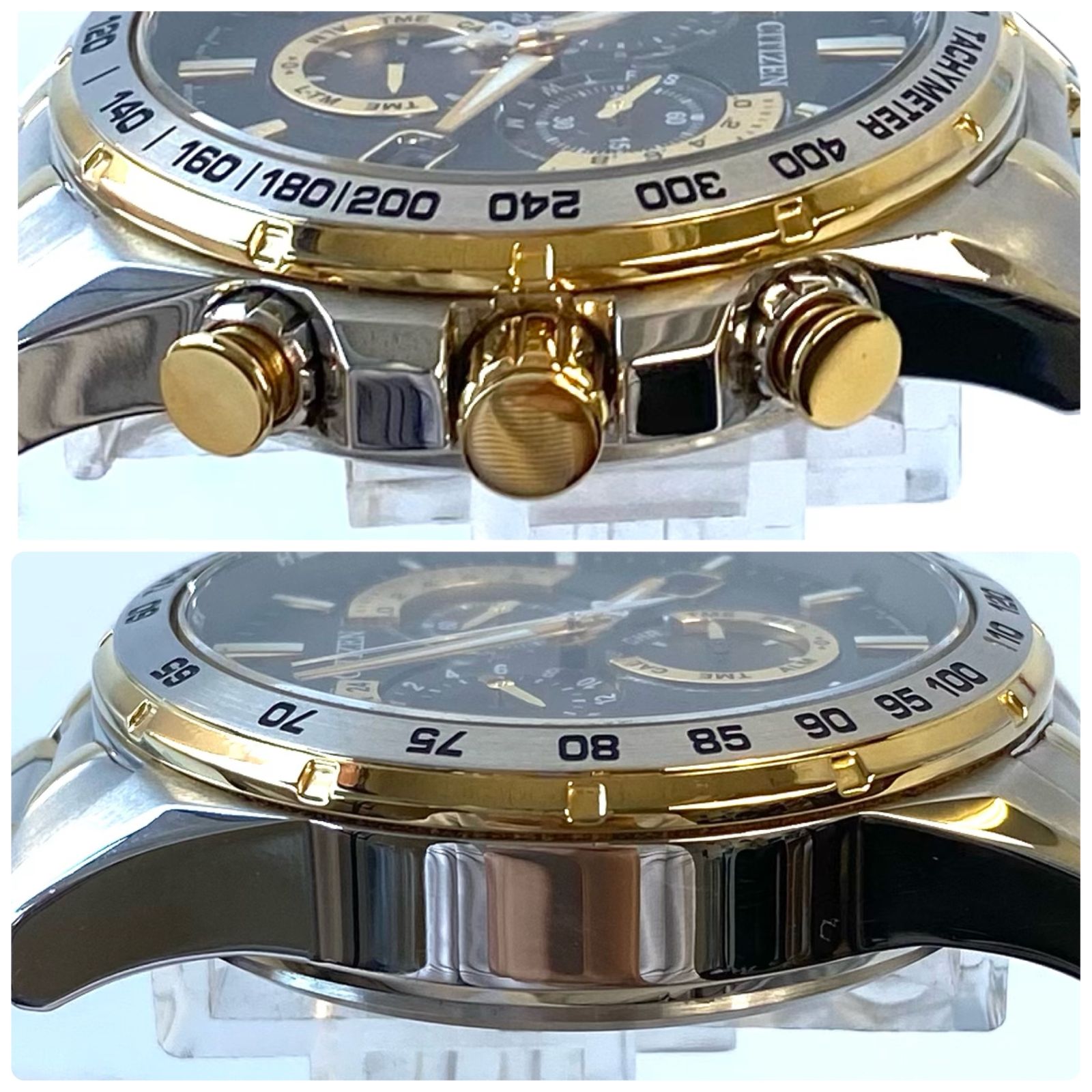 CITIZEN アテッサ エコドライブ クロノグラフE610-S104840 CITIZEN - CITIZEN E610-S104840 エコドライブ アトミック