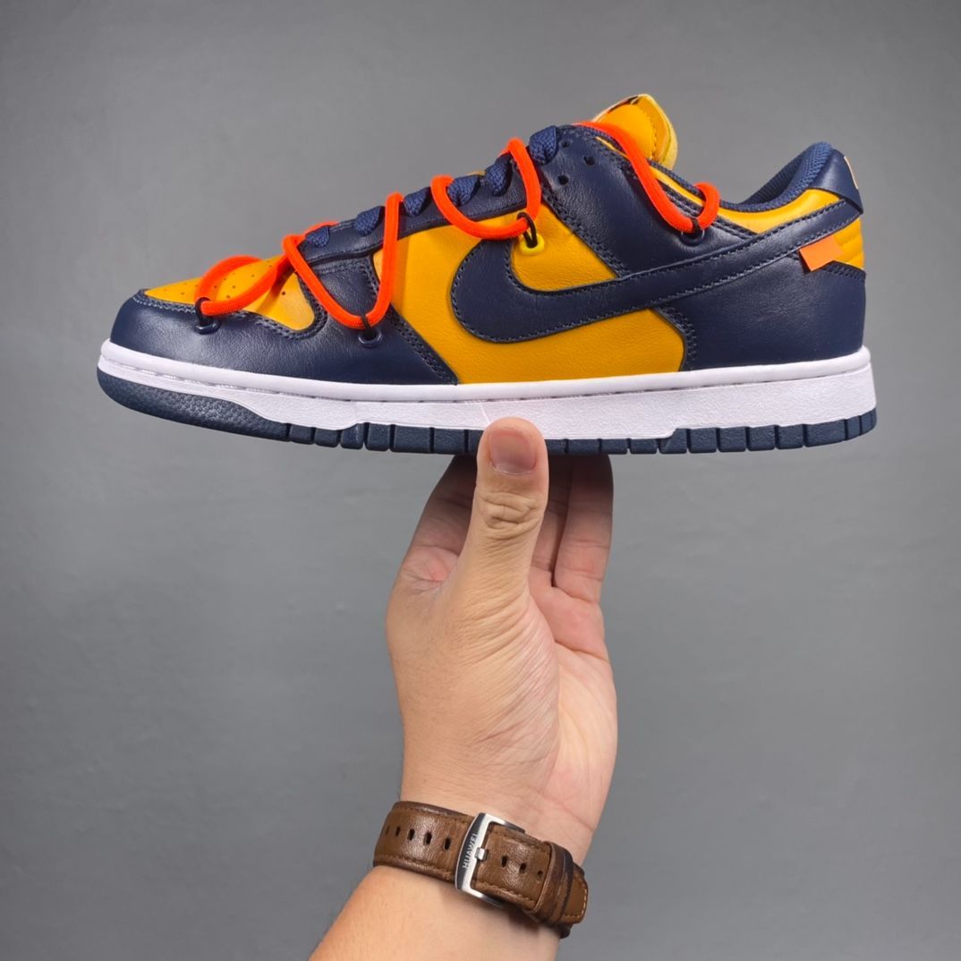 新品 未使用 OFF-WHITE × Nike Dunk Low Orange オフホワイト × ナイキ ダンク ロー スニーカー オレンジ/青い  男女兼用 並行輸入品 - メルカリ