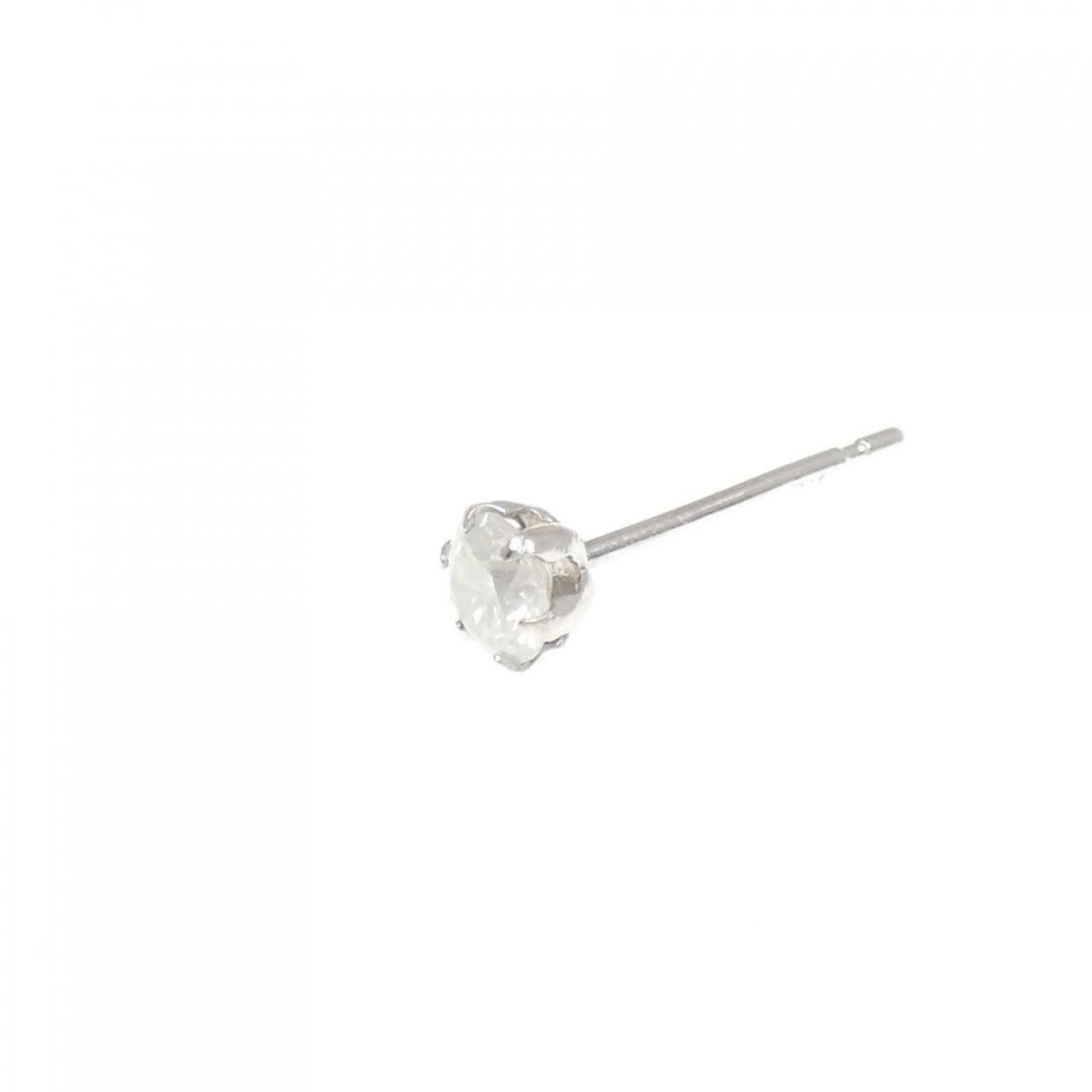 PT900 ソリティア ダイヤモンド ピアス 0.15CT 片耳