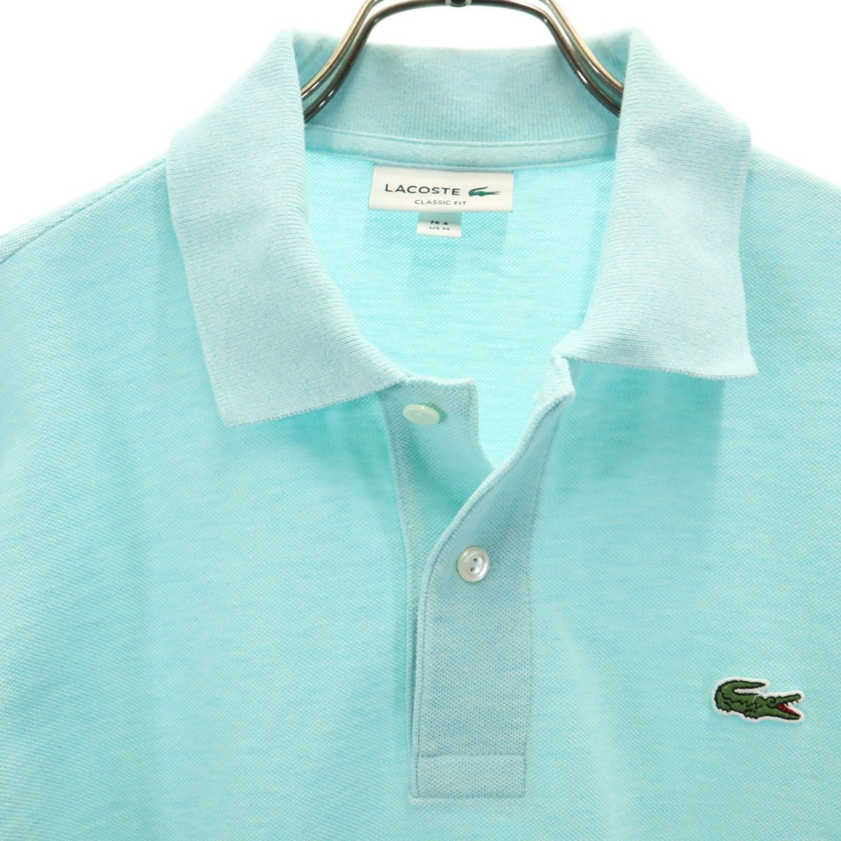 LACOSTE ラコステ 日本製 半袖 ポロシャツ 4 ミント系 鹿の子