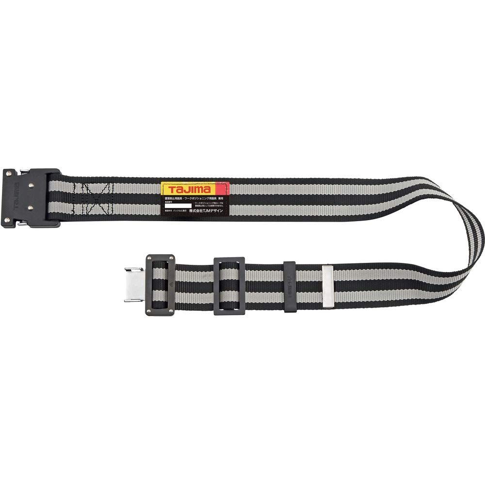 タジマ 新規 全帯 胴ベルトSサイズ ボーダー白 BWS110-BWH 長さ110cm 衝撃や耐久に強い鍛造ワンタッチバックル 腰の強い特厚ナイロンベルト ブラック 女性 細身体型にもフィットするSサイズ