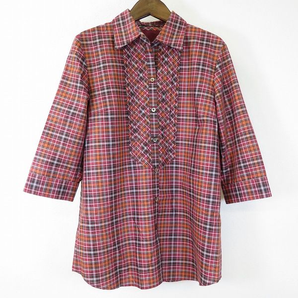 美品■レリアン/LeiLian◆リネン　チュニックブラウス■オレンジ■11号 美品□レリアン/LeiLian◇リネン チュニックブラウス□オレンジ