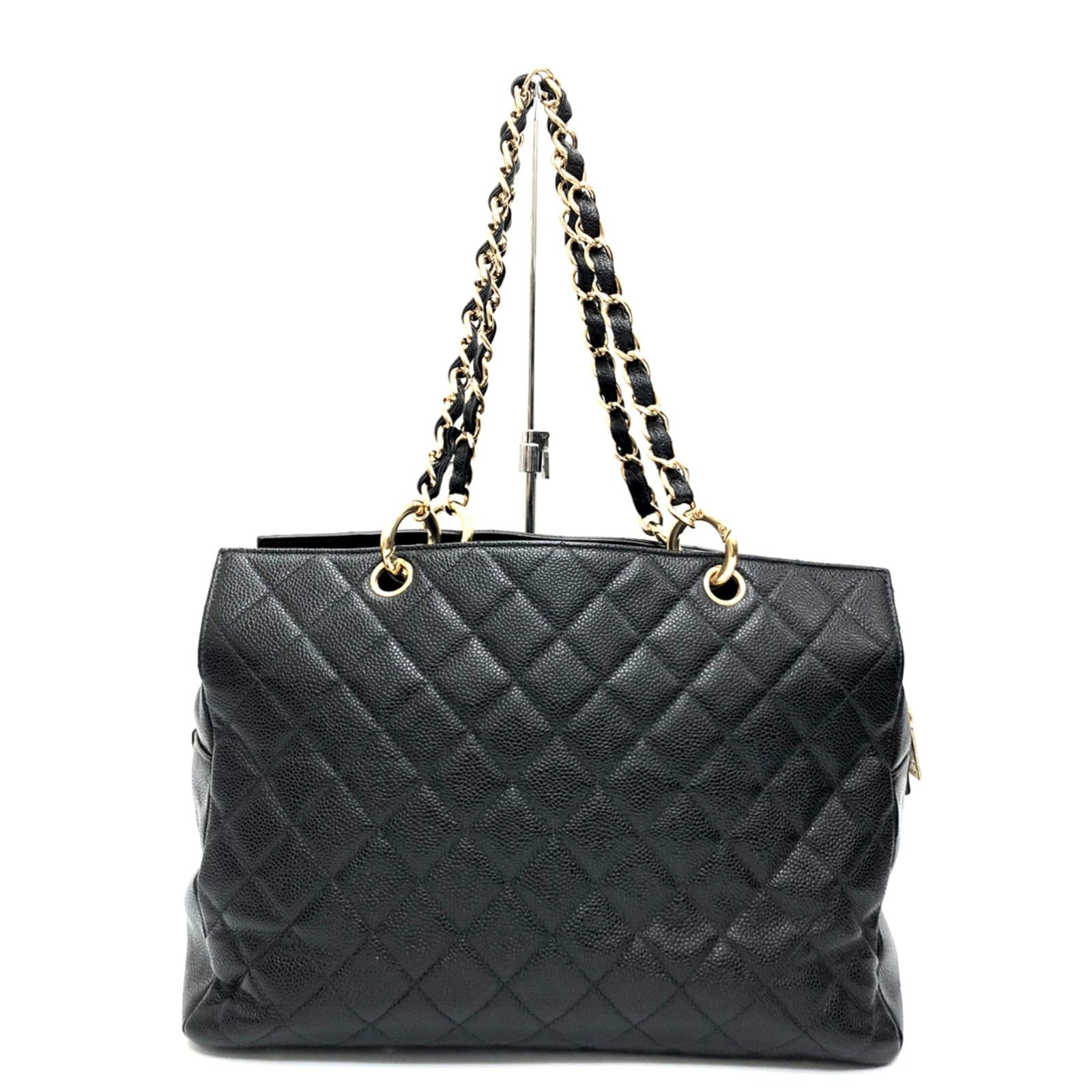 CHANEL キャビアスキンチェーントートバッグ 2406009 - メルカリ 