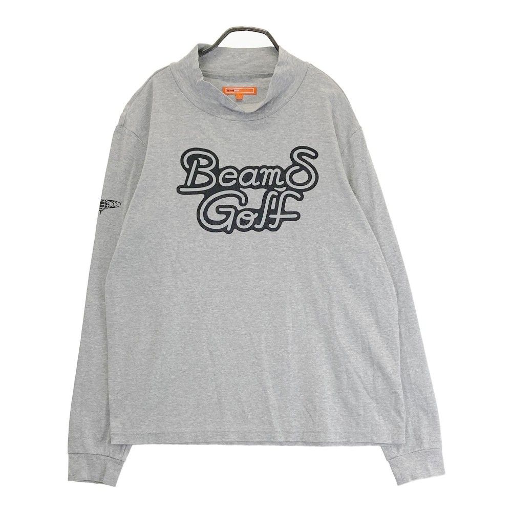 サイズ：L BEAMS GOLF ビームスゴルフ  ハイネック 長袖Tシャツ  グレー系 [240101469421] ゴルフウェア メンズ ストスト サイズ：L BEAMS GOLF ビームスゴルフ ハイネック 長袖Tシャツ