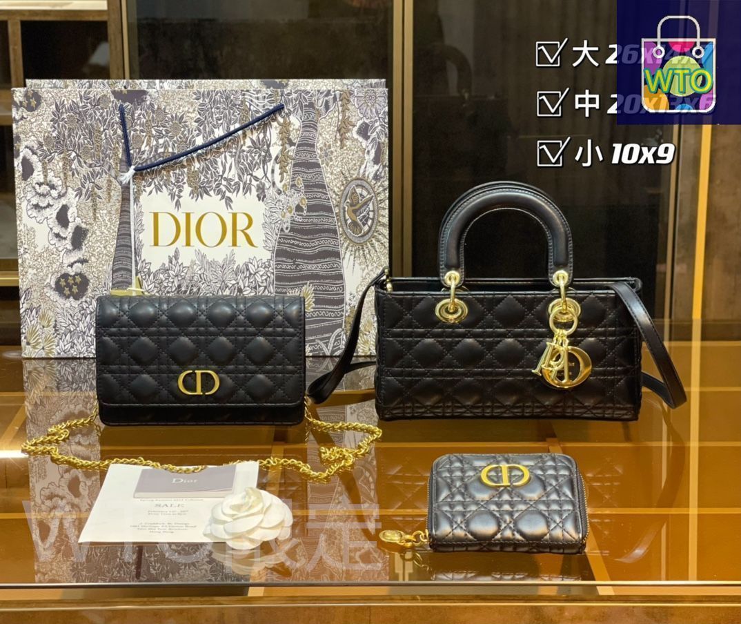 Christian Dior 並行輸入　3点セット 人気沸騰 Christian Dior クリスチャンディオール ショルダー