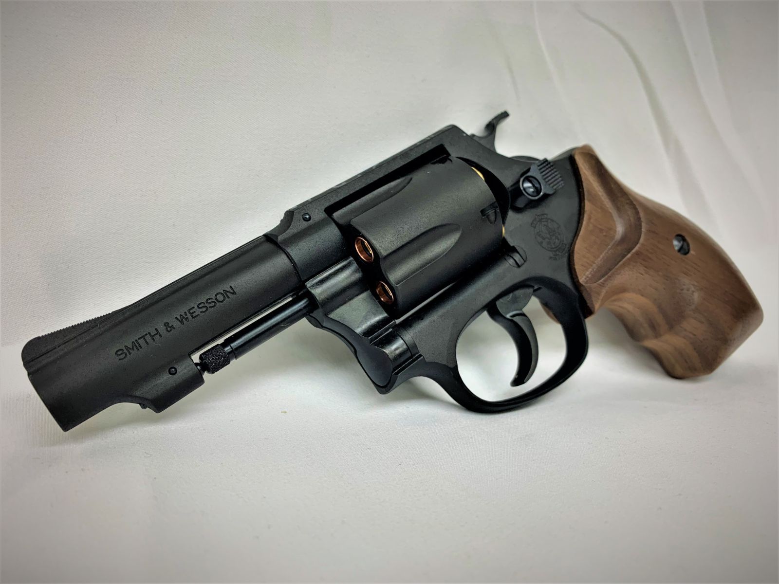 マルシン M36 3inch BK/HW フィンガーチャンネル付木製グリップ仕様