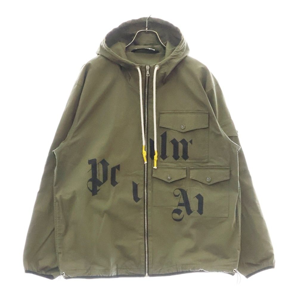 Palm Angels パームエンジェルス 21SS Broken Logo ブロークン ロゴ ジャケット マウンテンパーカー カーキ PMEB009R21FAB001