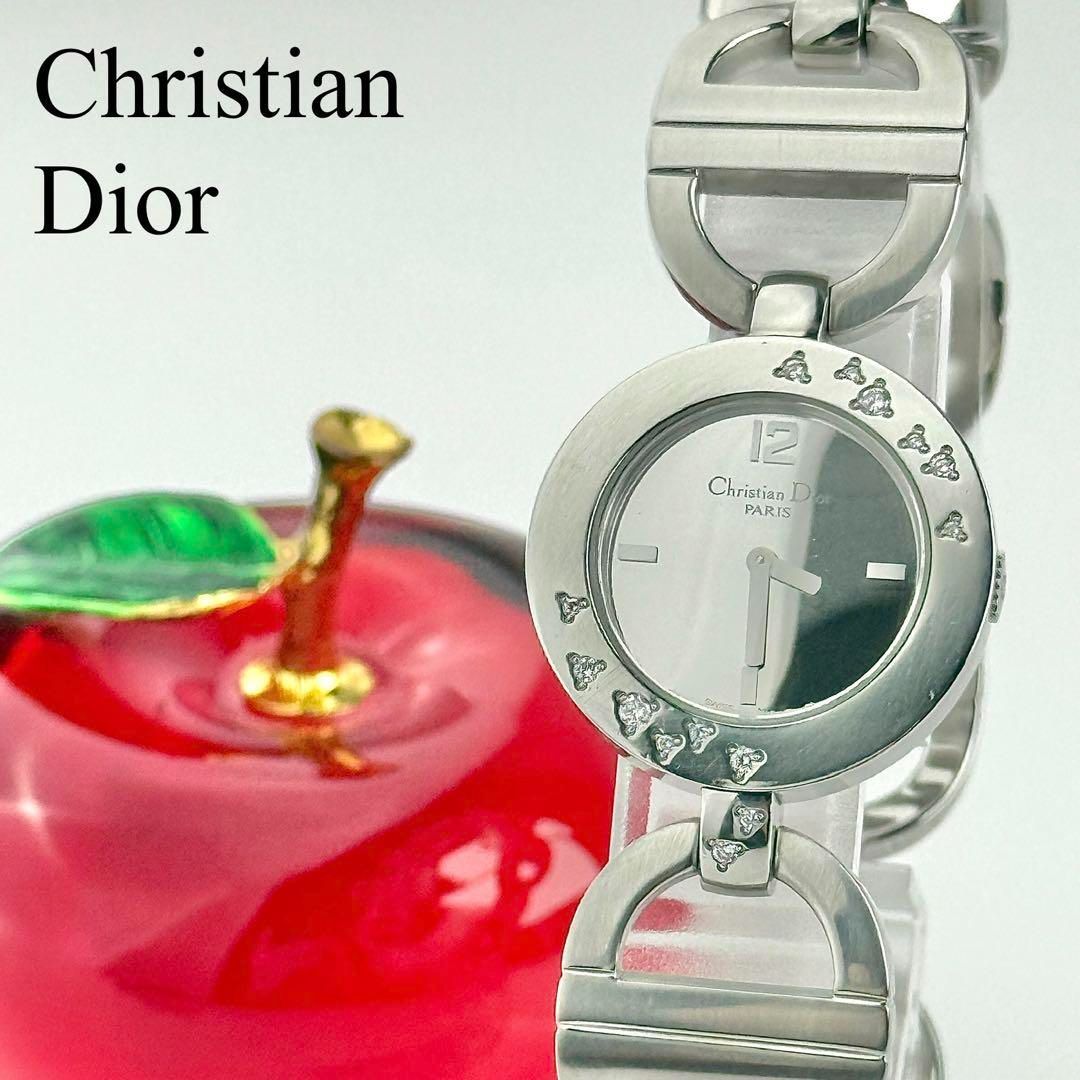 クリスチャンディオール マリス ミラー文字盤 電池 レディース 873