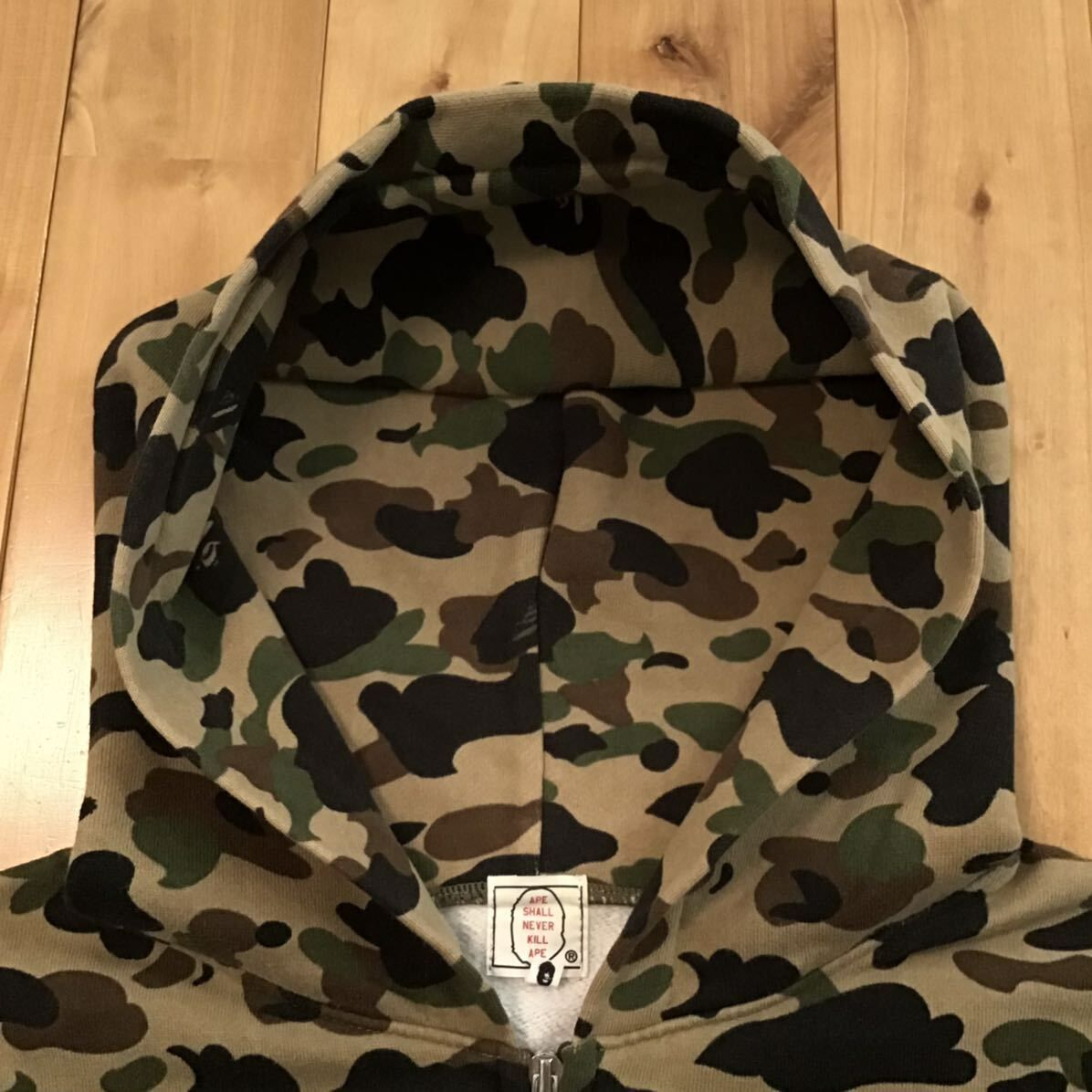 ☆激レア☆ 初期 ririジップ 1st camo green ジップ パーカー Lサイズ a bathing ape BAPE zip hoodie  エイプ ベイプ NIGO - メルカリ