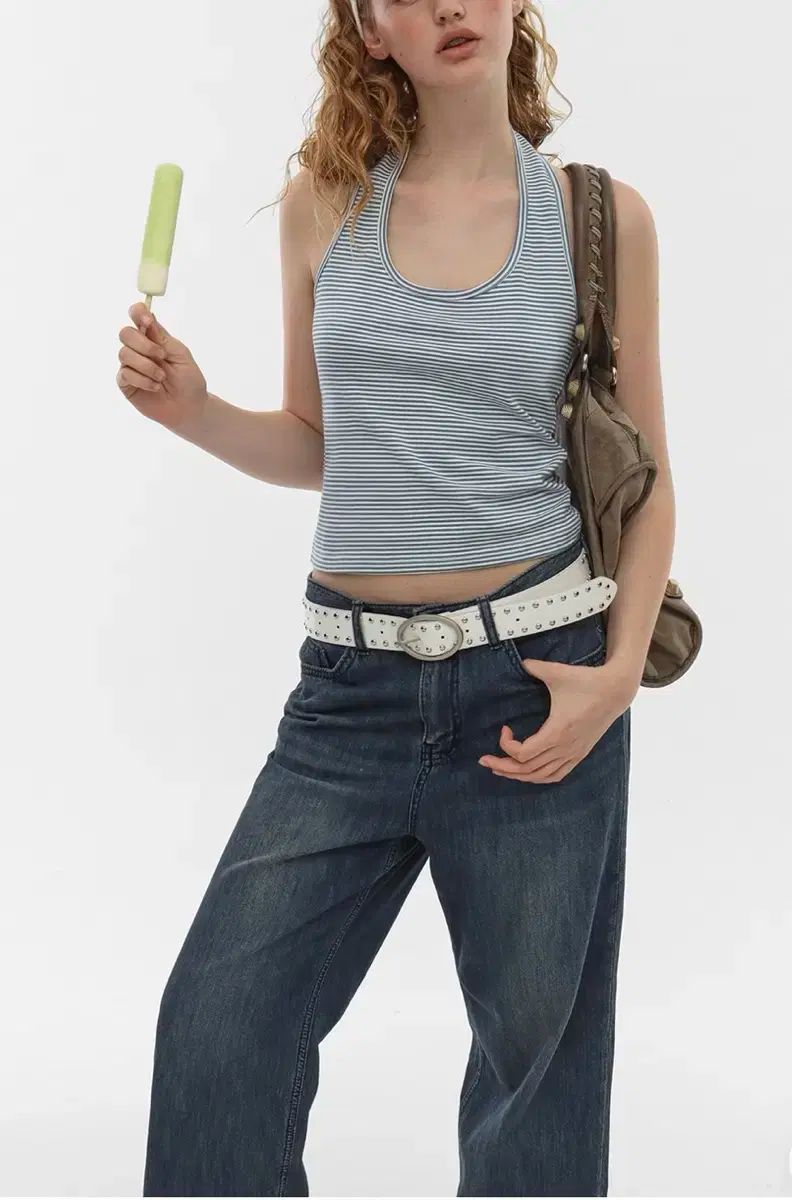 BLACKUP ブラックアップ サマー ストライプ ホルターナッシュ ワイドパンツ ショーツセット