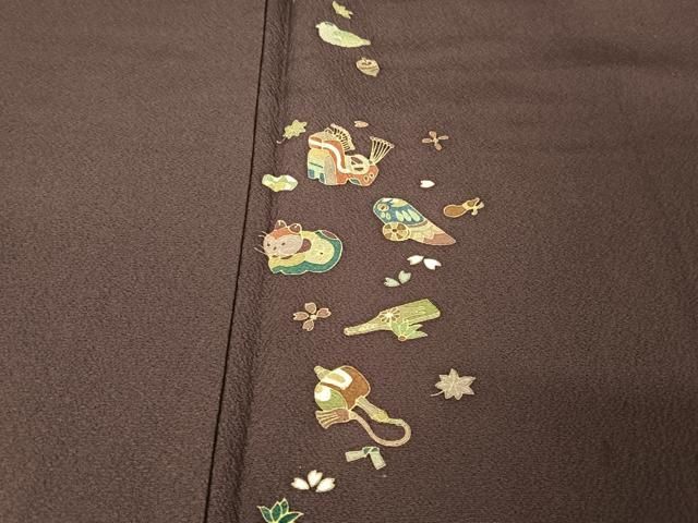 平和屋着物●訪問着　紬地　総刺繍　花束文　やまと誂製　正絹　逸品　AABD7634ck 平和屋着物○訪問着 玩具文 やまと誂製 正絹 逸品 AAAW4239np - メルカリ