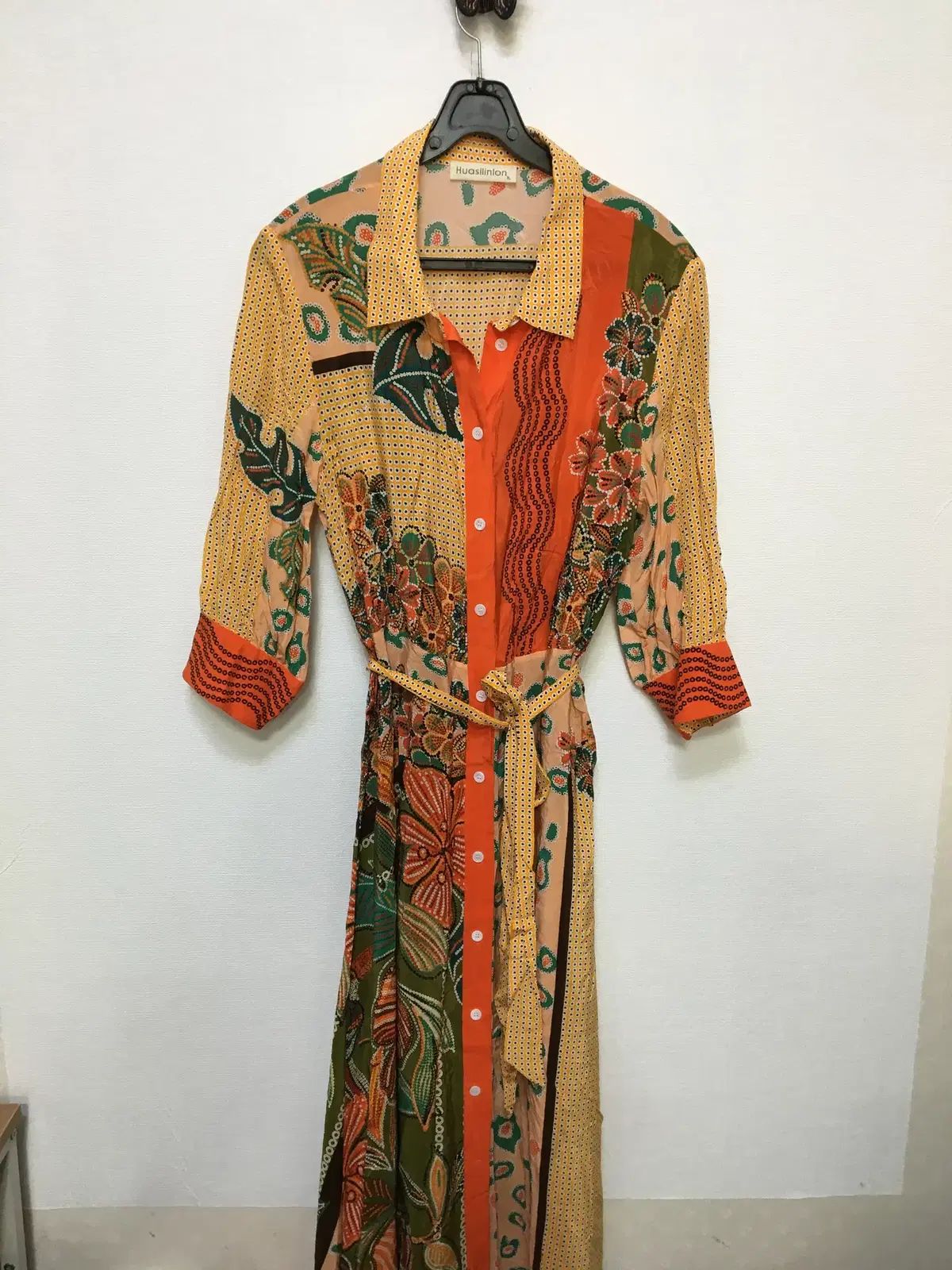 春夏*MAX MARA*シルクローブ フラワーマキシワンピース ホルター 二層シルクジョーゼット シアー ハイネックホルターネック