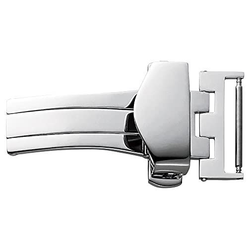 シルバー_20mm [バンビ] レザーバックル D-バックル 厚型対応 シルバー 20mm ステンレススチール(316L) ZS0008S