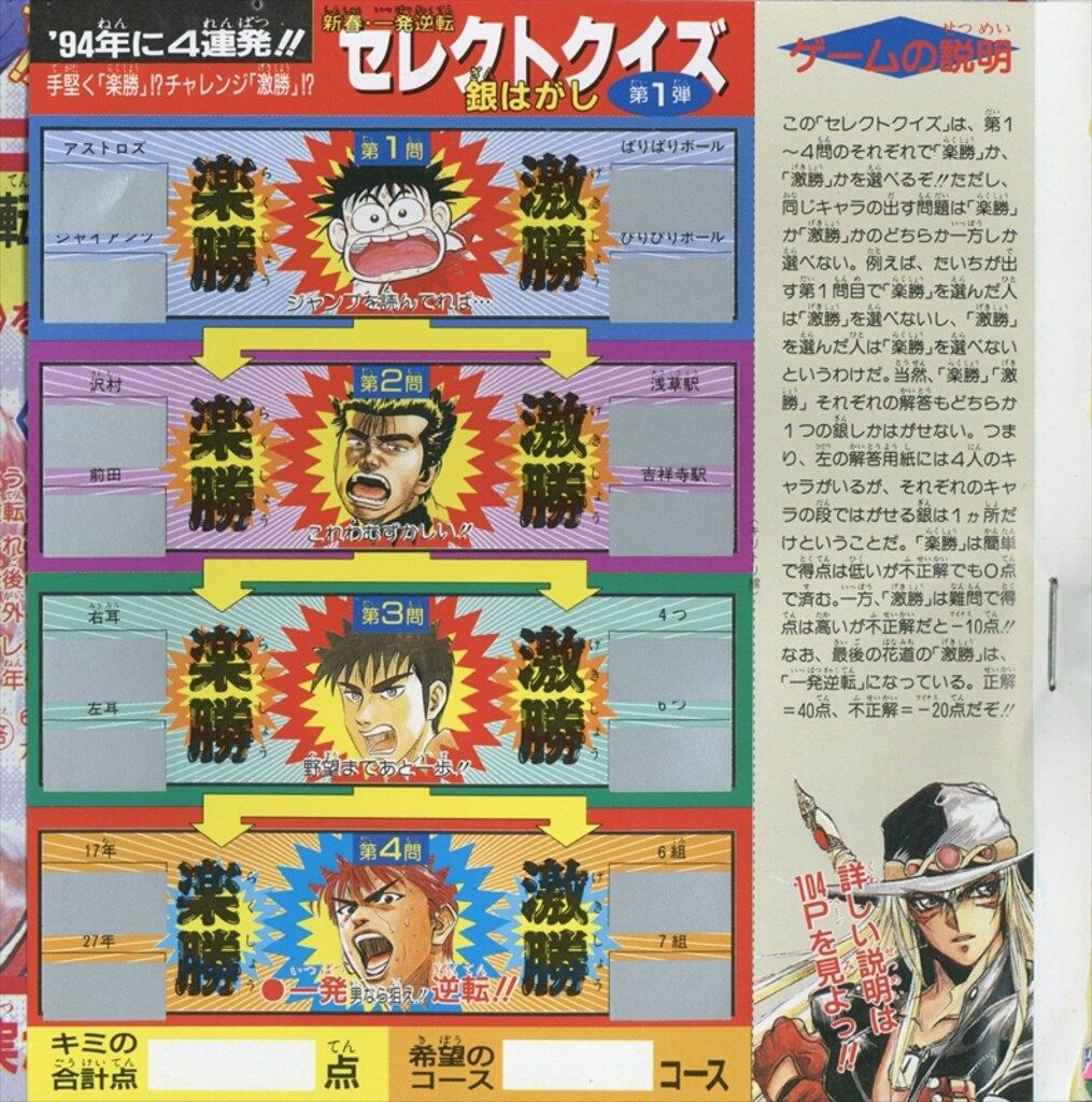 集英社 1994年(平成6年)の漫画雑誌 週刊少年ジャンプ 1994年(平成6年