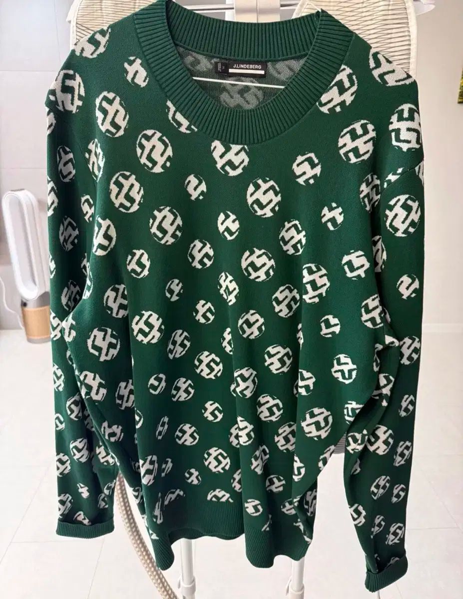 J.LINDEBERG J.リンドバーグ グリーン パータン ニット