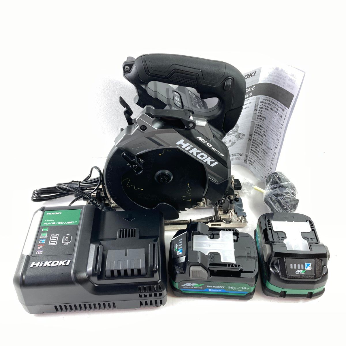 HiKOKI ハイコーキ 165mm 36V コードレス丸のこ 黒鯱 (バッテリ2個 