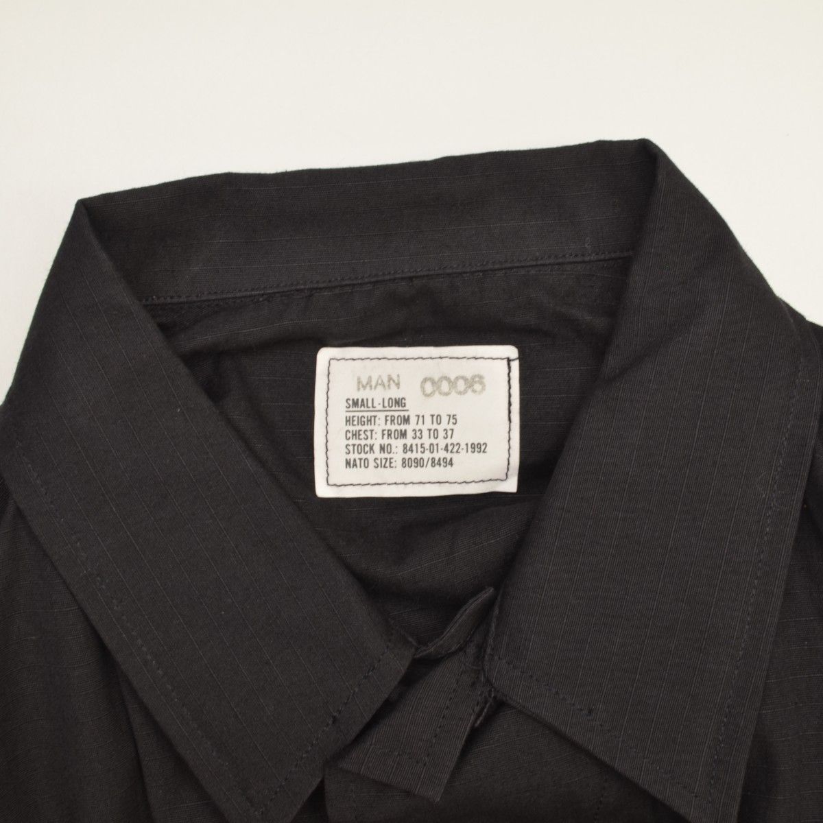 USA製 古着 90's USARMY BDUジャケット 黒 コモリ 元ネタ 古着–U.S.ARMY オーバーサイズド BDU ジャケット(ブラック