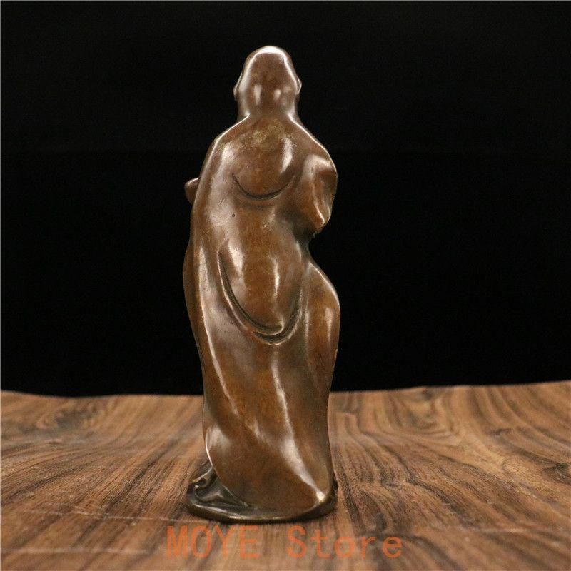 仏教美術 仏像 観世音菩薩像 小仏像 銅製 銅器 仏教美術 仏像 観世音菩薩 小仏像 銅製 銅器 - メルカリ