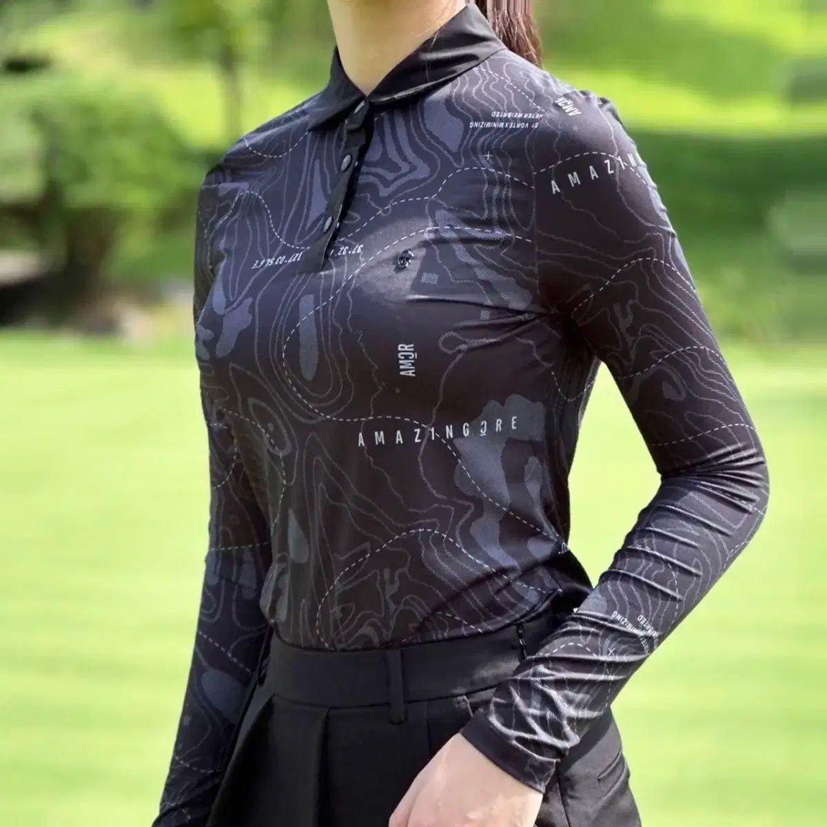 アメイジングクリー レディース エアロシールド コンテイアライン パータン ポロTシャツ