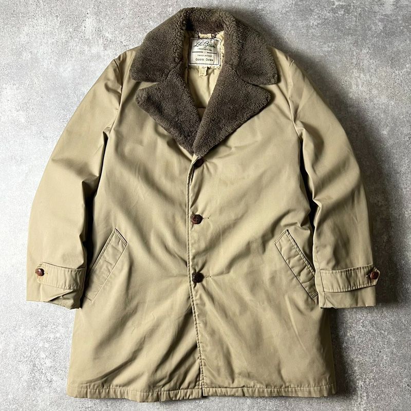 60s 70s 筆記体タグ LLBean 襟ボア グース ダウン コート 42 / 60年代 60s 70s 筆記体タグ LLBean 襟ボア グース ダウン コート 42 / 60年代