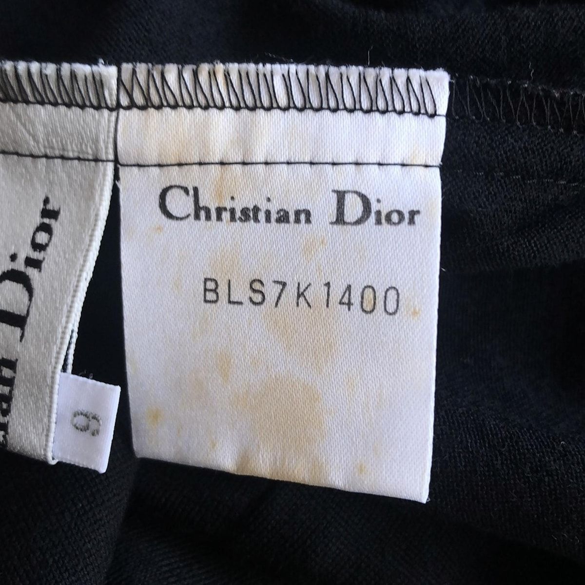 クリスチャンディオール、ハイネック、トップス、シルク100%、サイズＳ、色黒 Christian Dior - 希少◎クリスチャンディオール シルク100